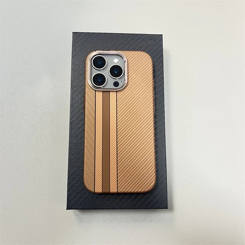 Geometric Carbon Fiber 3D Magnetic Hard iPhone Case