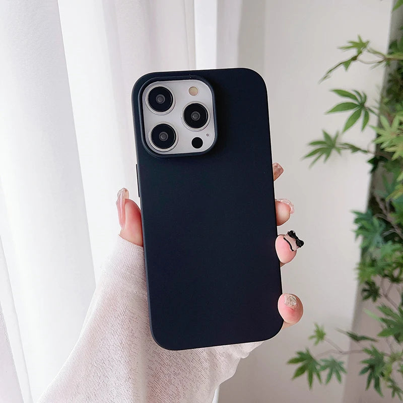 Candy Color Silicone Soft Matte Frosted Ultra Thin iPhone Case