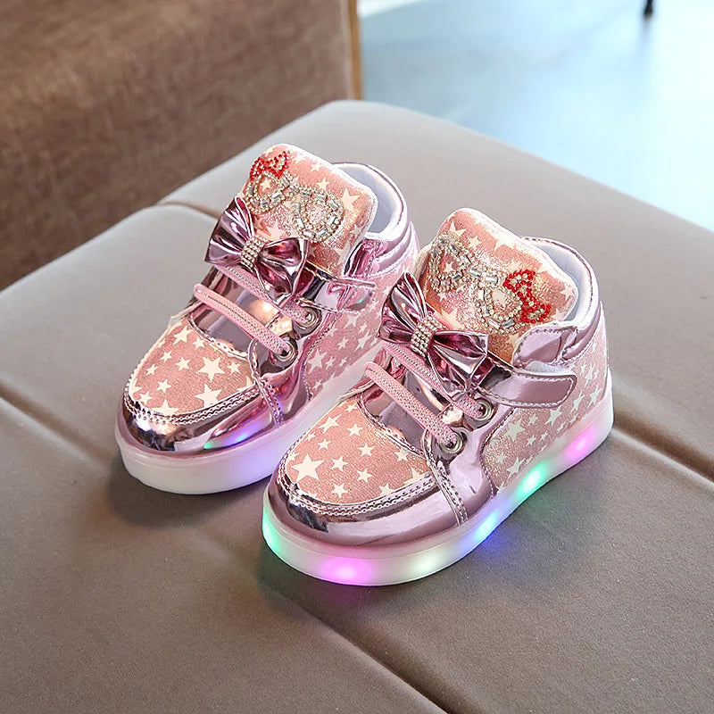 Kids LED Light Up Sneakers Flashing Glow Shoes for Girls