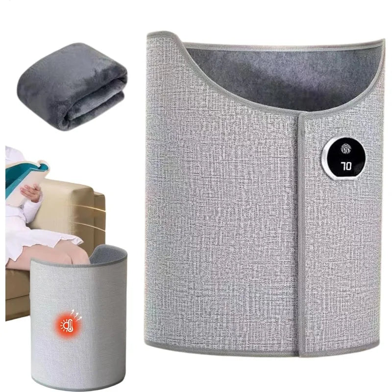 Foldable Under Desk Foot Warmer Electric Heater with Thermostat Timer Auto Shut Off
