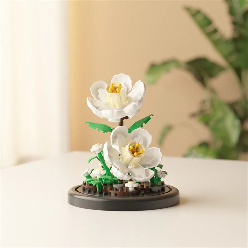 Eternal Flower Bouquet Building Blocks Bonsai Potted Plant DIY Model Toy Gift