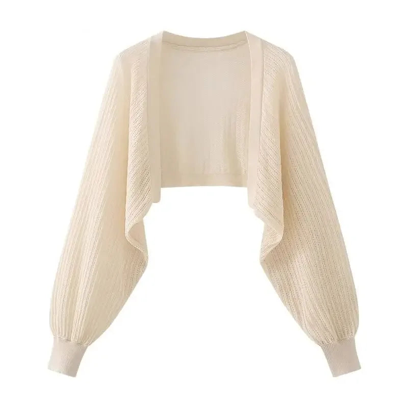 Women Ice Silk Knit Cardigan Sun Protection Lightweight Summer Outer Top