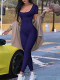 Women Short Sleeve Bodycon Romper Jumpsuit