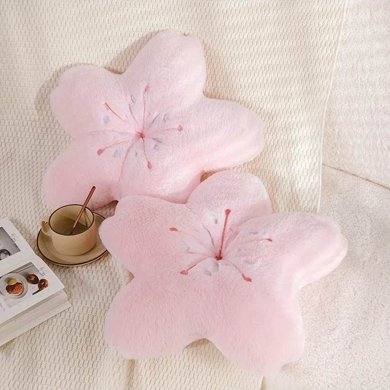 Cherry Blossom Flower Pillow Cute Soft Sofa Cushion