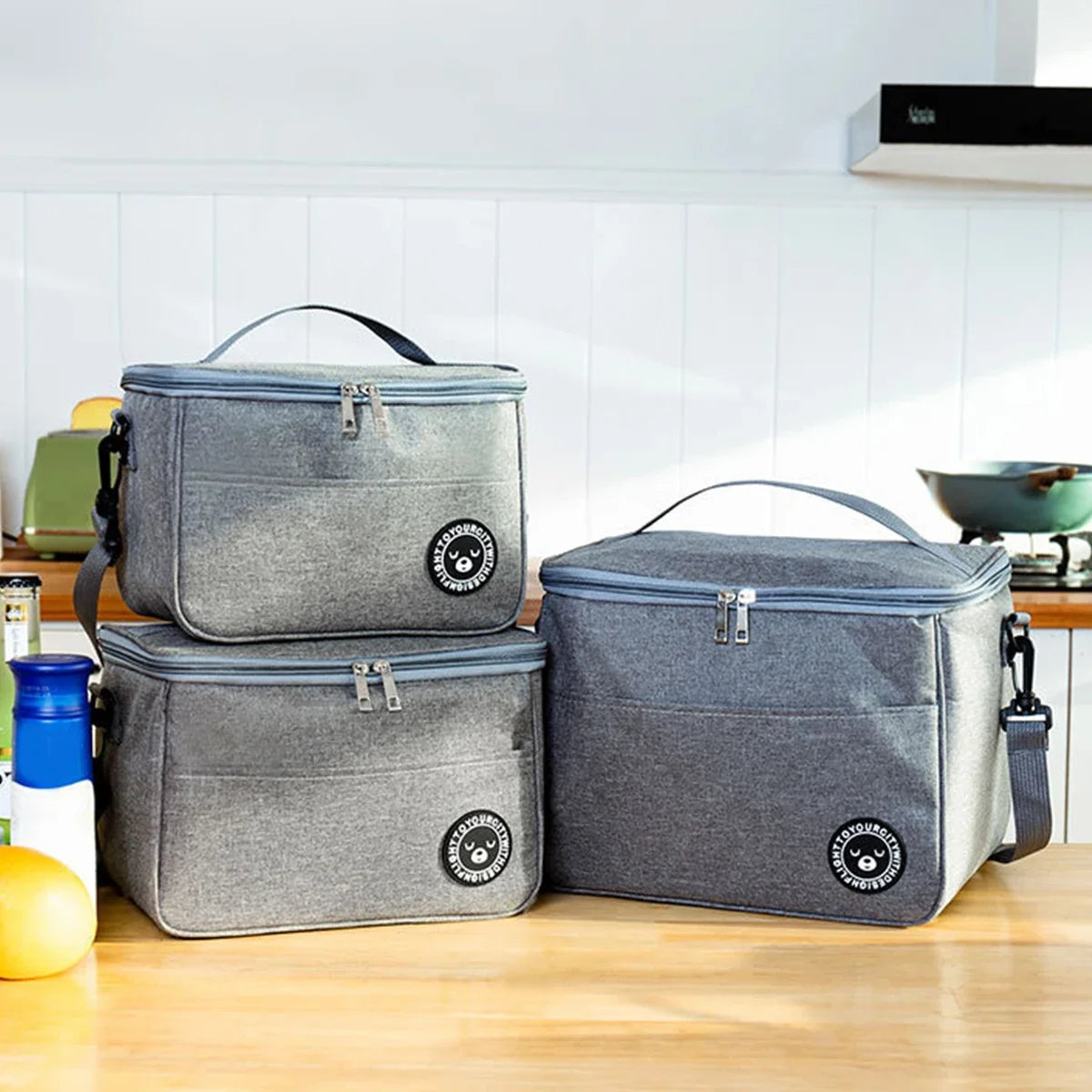 Insulated Lunch Bag Waterproof Thermal Food Container Large Capacity Adjustable Shoulder Strap Lunch Box