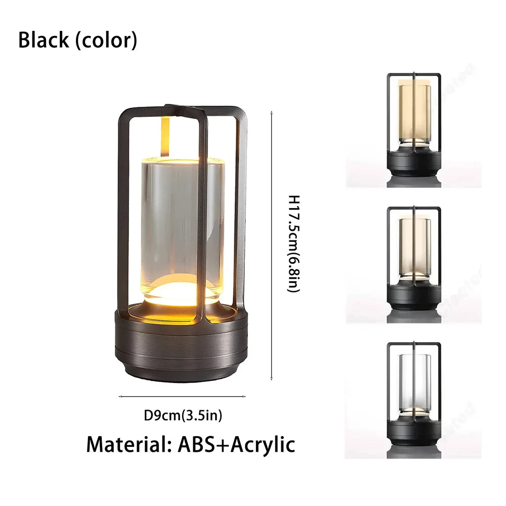 Cordless LED Table Lamp Rechargeable Outdoor Camping Night Light