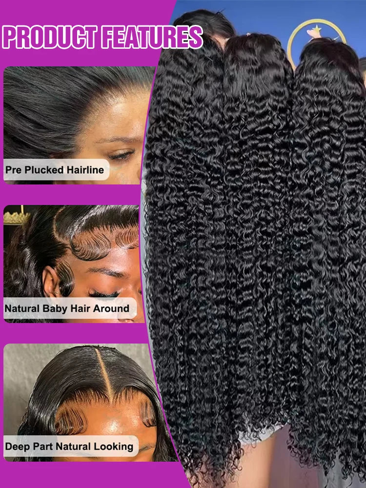 Loose Deep Wave Wig – 300 Density HD Lace Front Human Hair Wig (Extra Long)