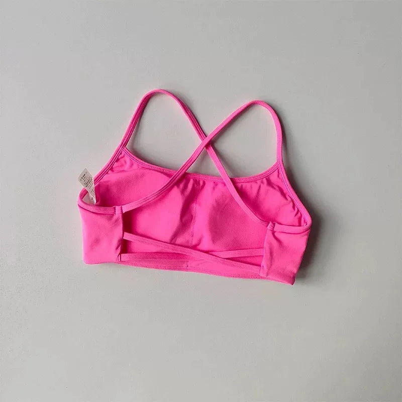 Women Cross Back Sports Bra Shockproof Yoga Running Fitness Vest
