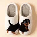 Cute Dachshund Dog Women Indoor Cotton Slippers Warm Lightweight Winter Shoes