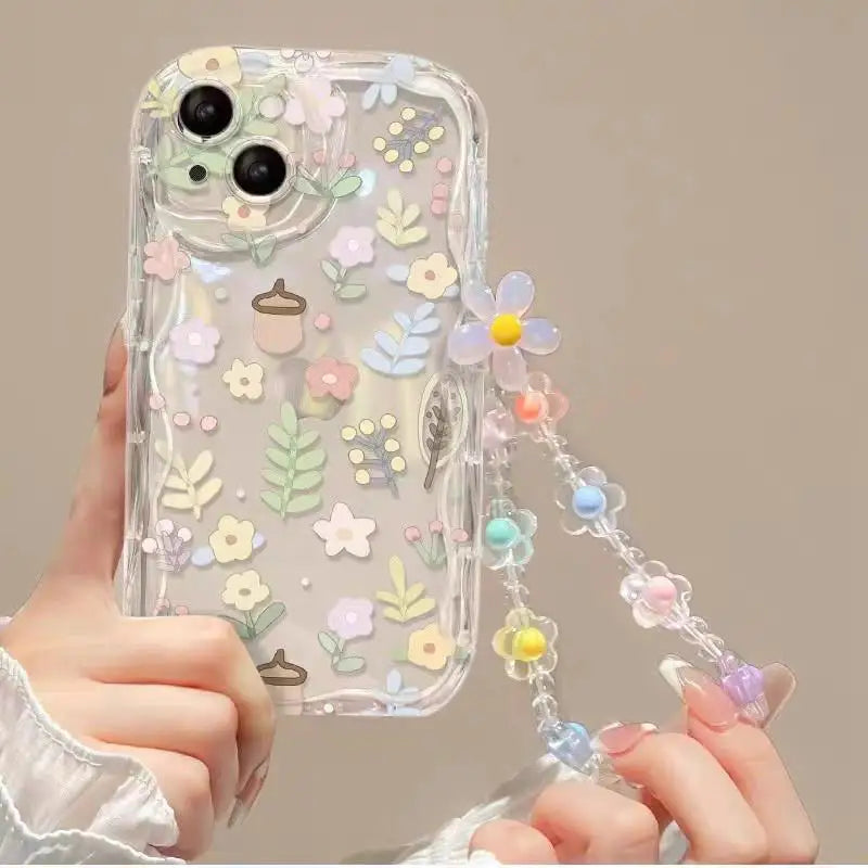 Flower Bracelet Wrist Strap iPhone Case