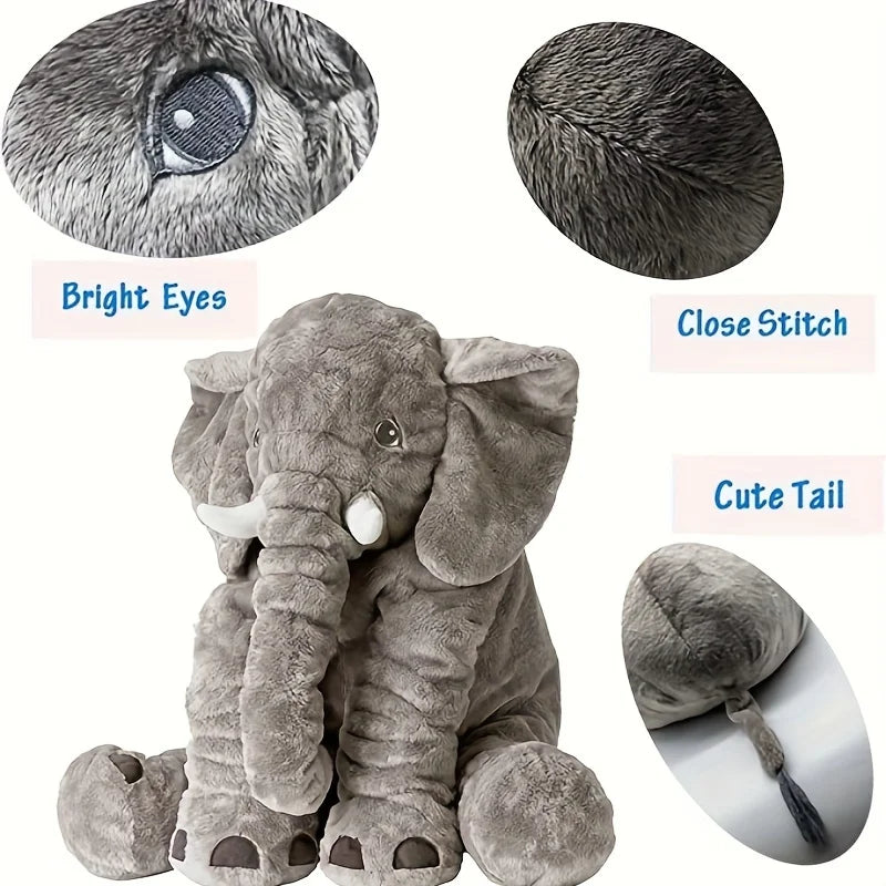 40cm Elephant Plush Pillow Soft Stuffed Animal Gift for Kids