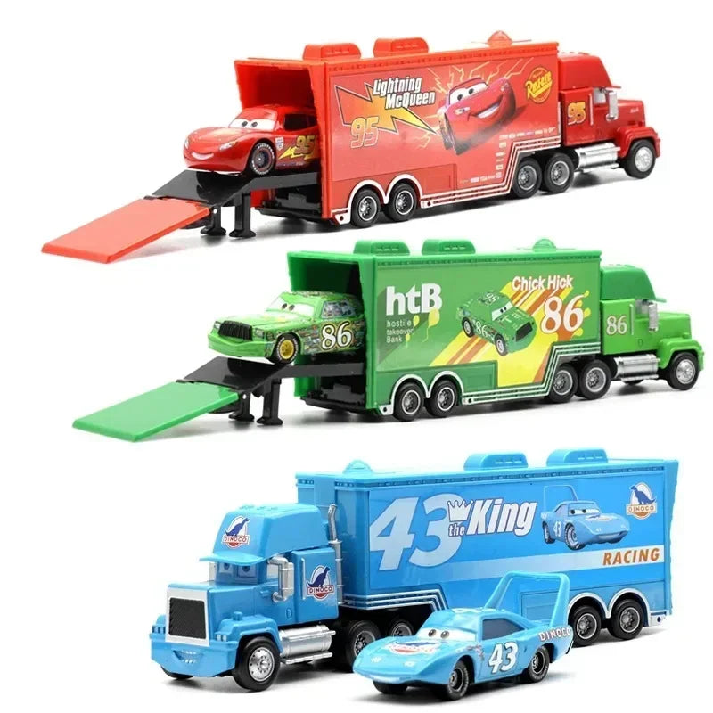Lightning McQueen Cars Truck Set Racing Toy Gift for Boys