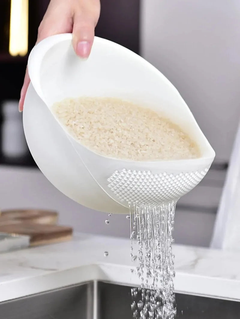 1PC- Silicone Colander Rice Bowl Drain Basket