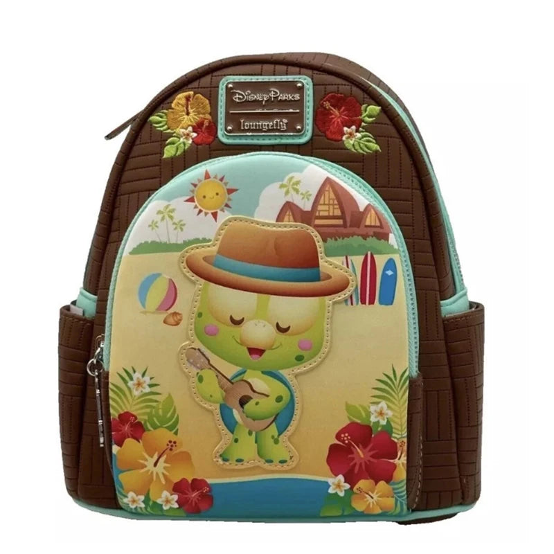 Disney Inside Out Sadness Cartoon Mini PU Leather Backpack Cute Girl Storage Bag