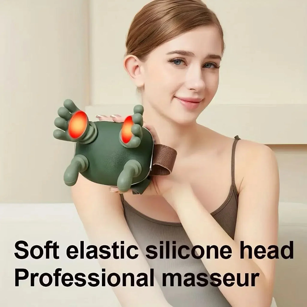 5-Finger Neck & Shoulder Massager with Heat Rechargeable Deep Tissue Kneading Massage Device for Pain Relief & Relaxation