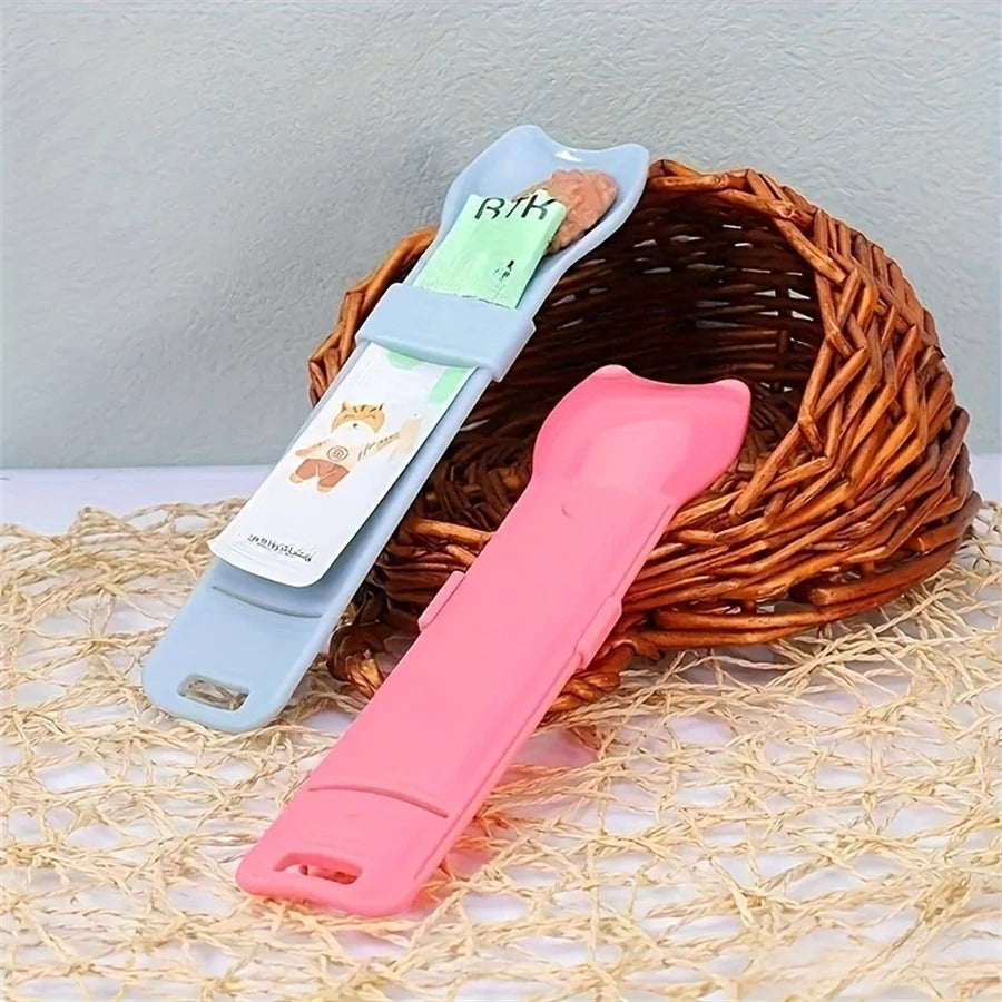 Cat Treat Squeeze Spoon Feeder for Lickable Wet Snacks
