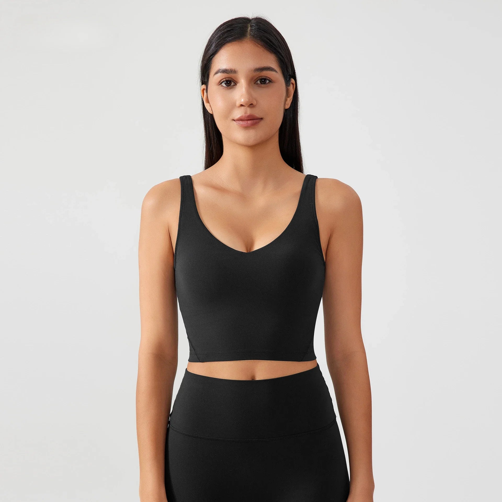U Back Sports Bra Women Yoga Crop Top Shockproof Gym Fitness Vest