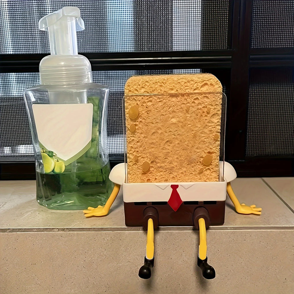 Cartoon Sponge Drain Rack Hanging Sink Organizer