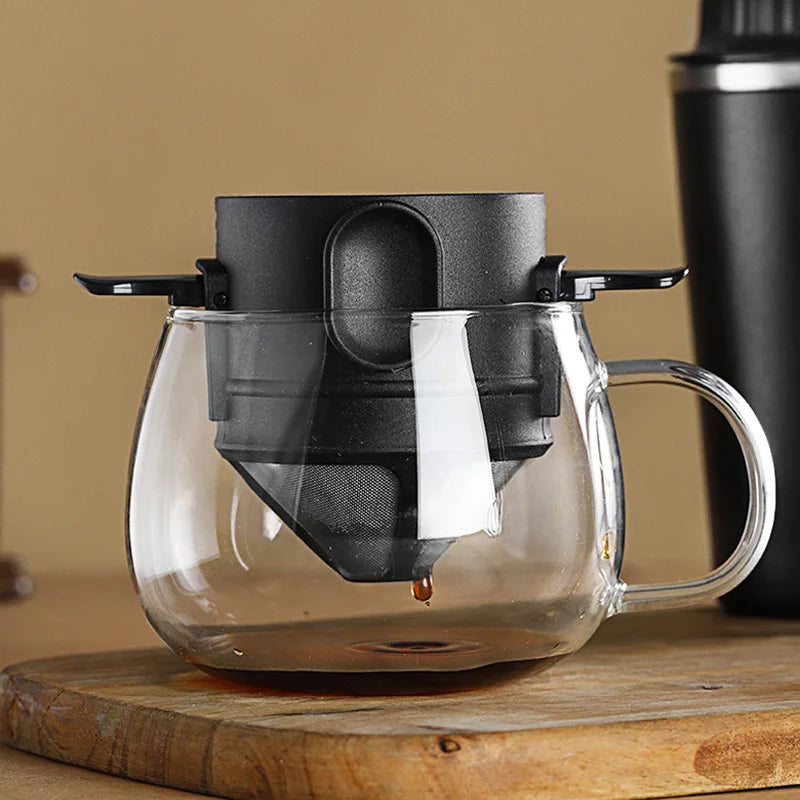 304 Stainless Steel Coffee Dripper Portable Reusable Filter Tea Coffee Maker Set