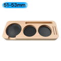 Espresso Tamper Mat Station Walnut Wood Portafilter Holder for 51 54 58mm