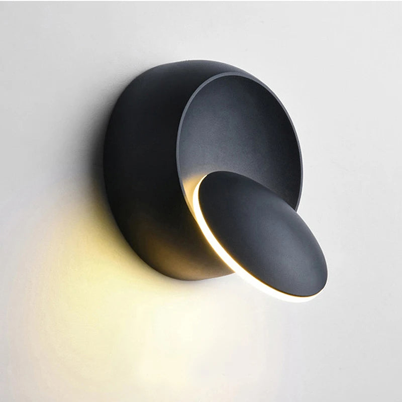 LED Wall Lamp 5W Rotatable 350 Degree Modern Wall Light for Living Room Bedroom