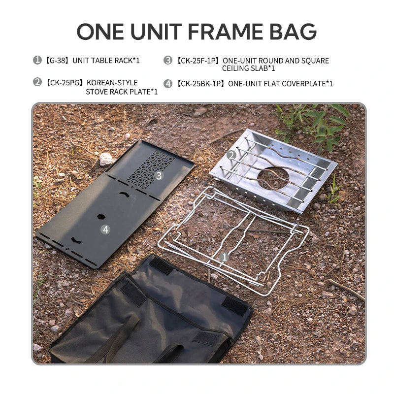 Campingmoon Folding Grill Storage Bag Portable BBQ Carry Bag Outdoor Picnic Camping Tote Bag