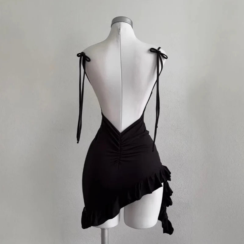 Women Backless Bodycon Mini Dress Party Clubwear