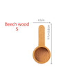 Walnut Wood Coffee Scoop Solid Wooden Measuring Spoon for Coffee Milk Powder