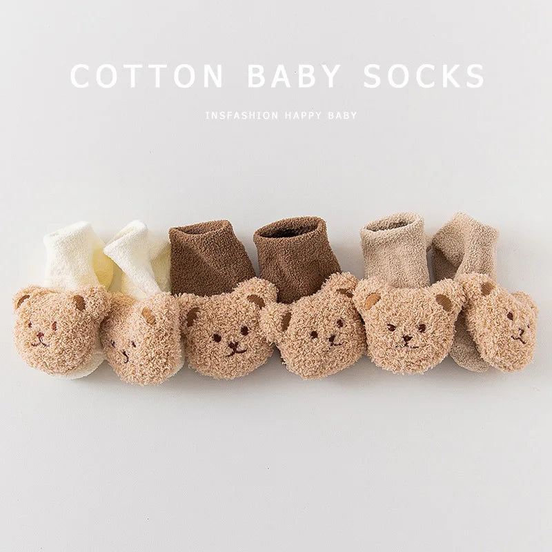 Baby Hat and Socks Set Cute Animal Knit Beanie