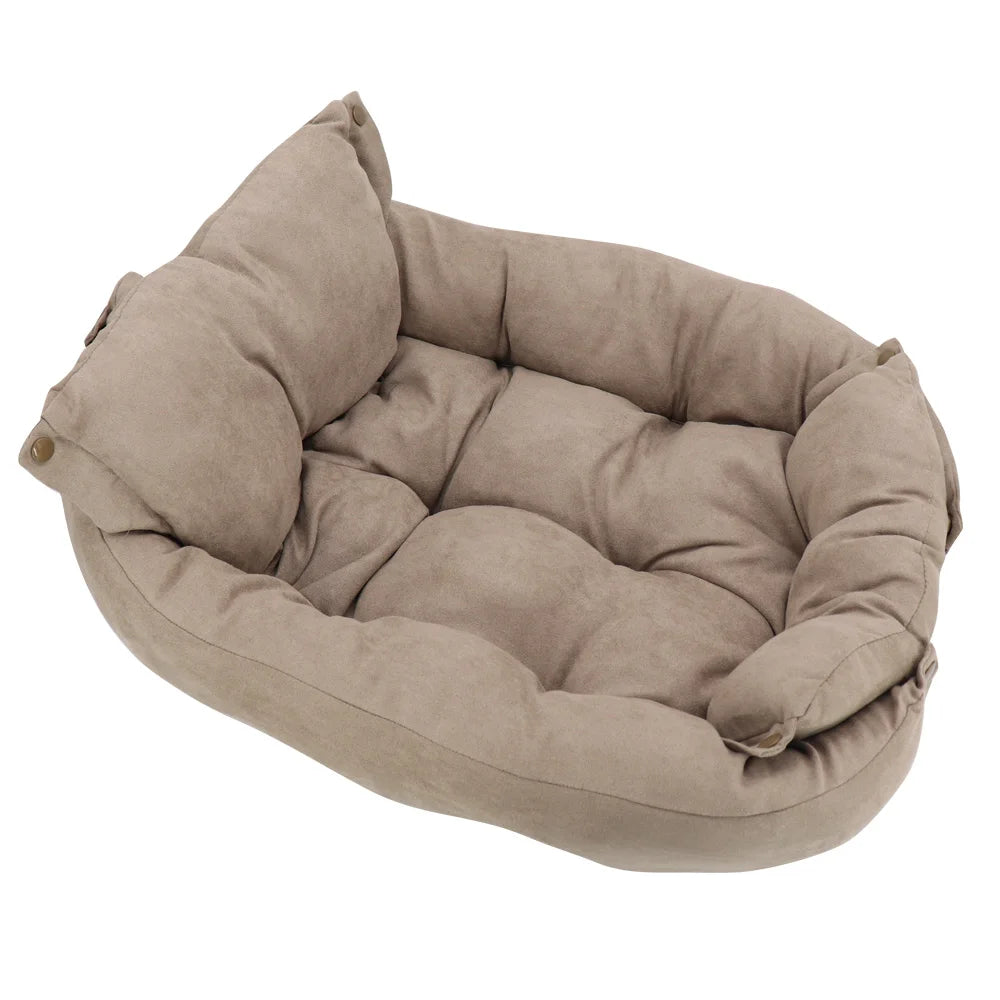 Warm Dog Sofa Bed Winter Pet Cat Kennel Cushion Mattress House for Small Large Dogs