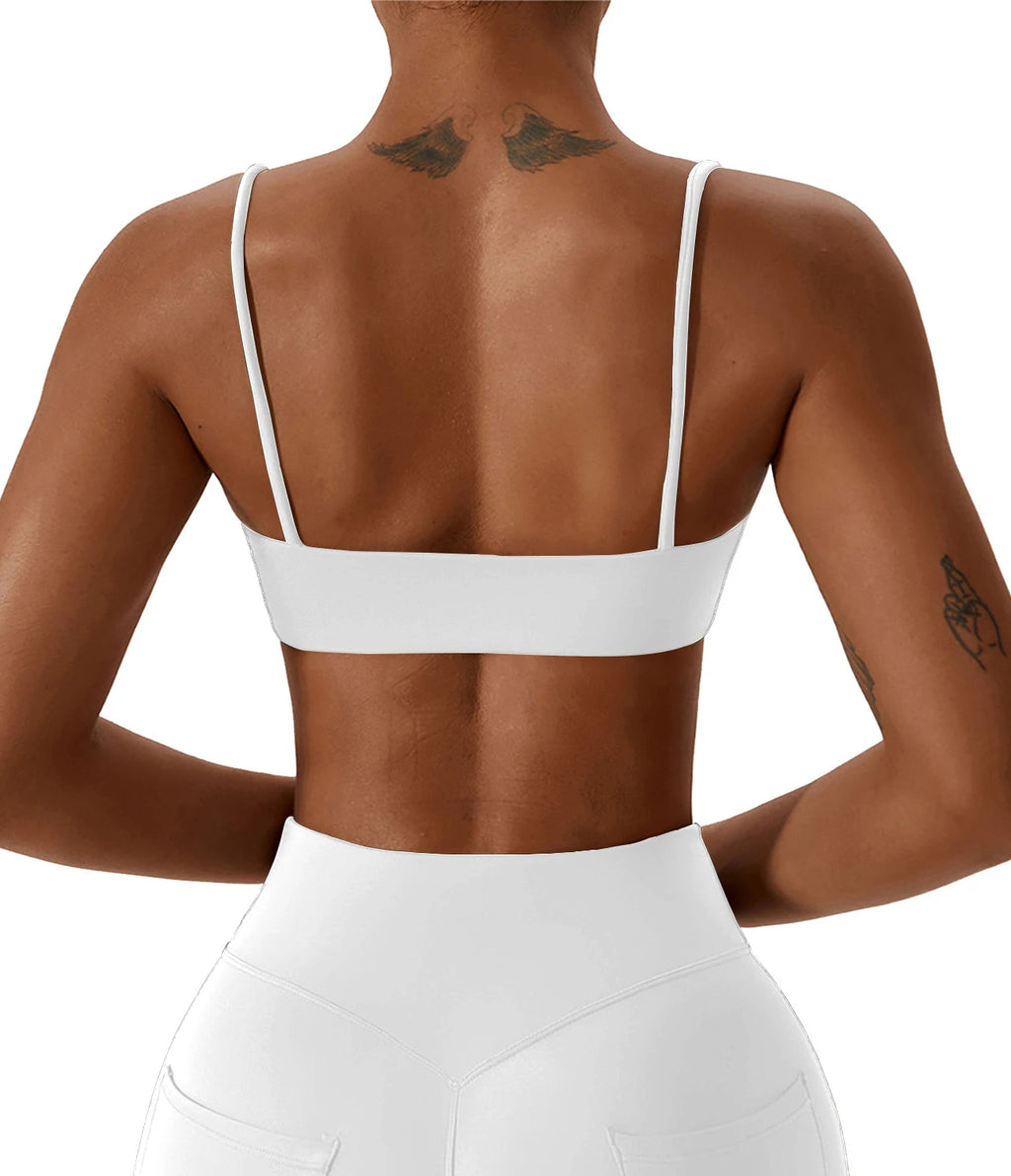 Women Sports Bra Seamless Cross Back Fitness Yoga Top Gym Workout Bra