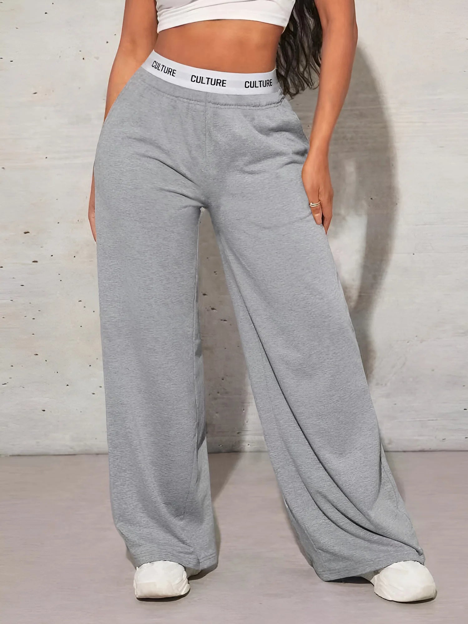 Women’s High Waist Wide Leg Sweatpants Tummy Control Baggy Joggers
