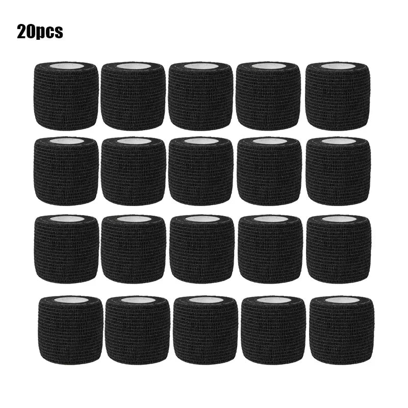 Self Adhesive Elastic Sports Bandage Black Cohesive Wrap Wrist Ankle Support Tape