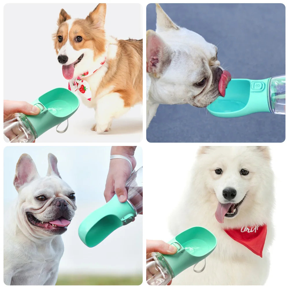 Leakproof Pet Water Bottle – Portable Dog Drinking Bottle with Foldable Bowl