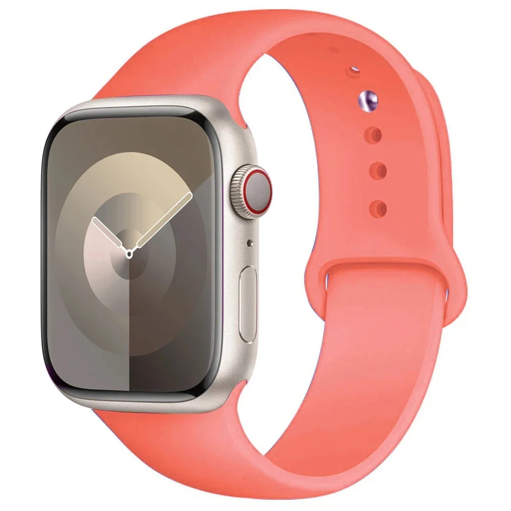 Silicone Apple Watch Band – Sport Strap Replacement for Apple Watch Series 3–9, SE & Ultra