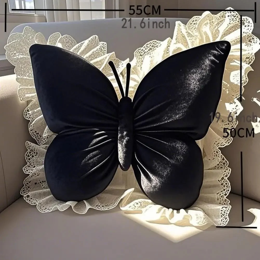 Cute Butterfly Bow Cushion Pillow Soft Decorative Pillow for Sofa Bedroom Car