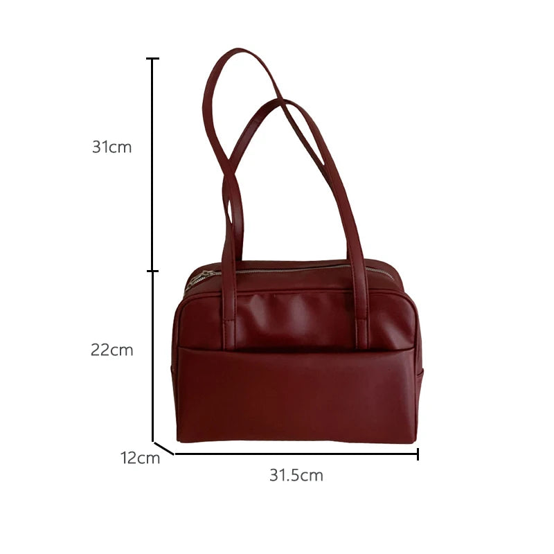 Women Shoulder Bag Large Capacity Vintage Underarm Tote Bag