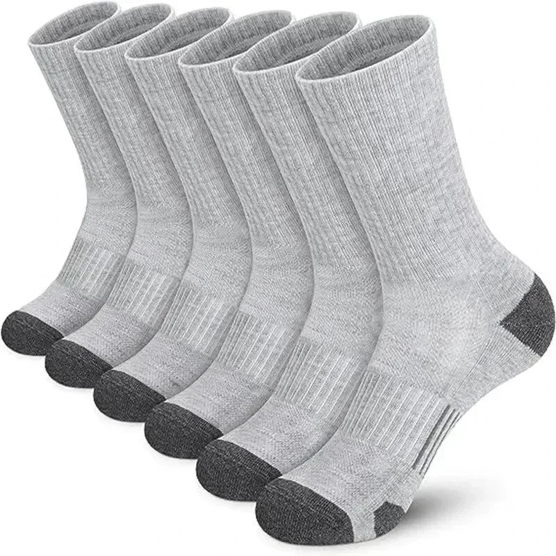 Men Outdoor Gym Socks High Grip Breathable Football Training Sports Socks 6–12 Pairs