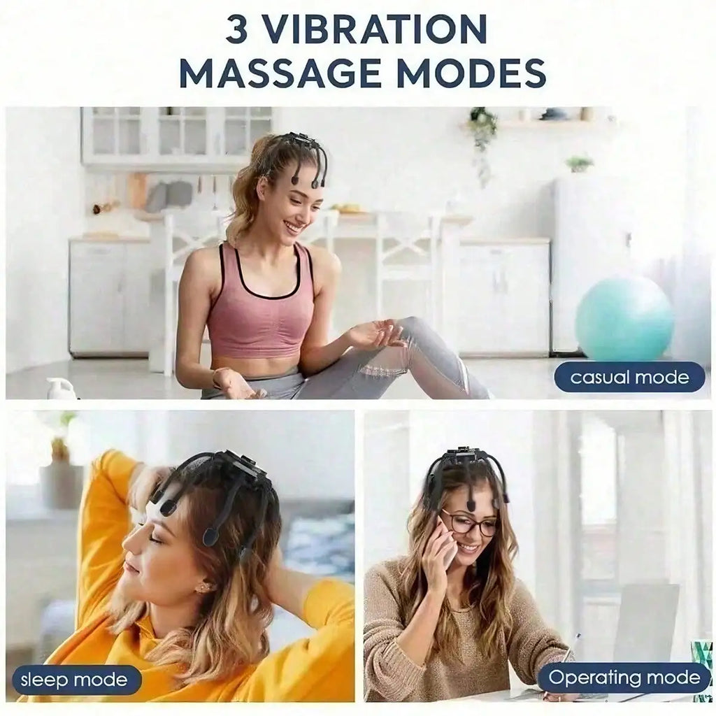 Ultra Scalp Massager Portable Rechargeable Head Massager 360 Degree Vibration Stress Relief