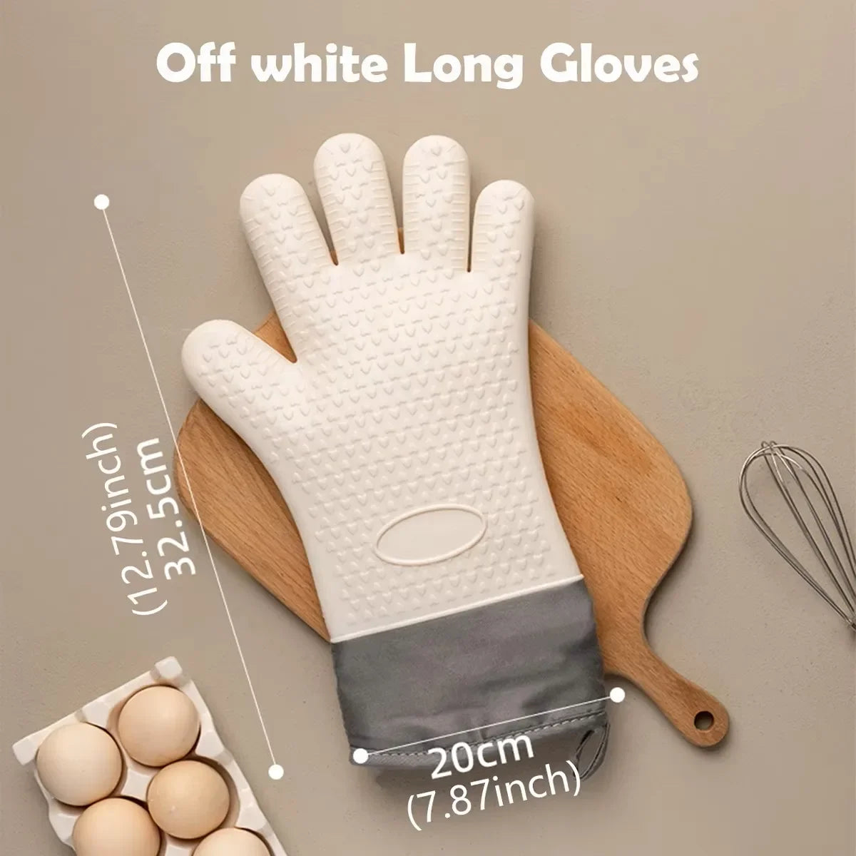 Silicone Oven Gloves – Heat Resistant Kitchen Gloves with Non-Slip Grip
