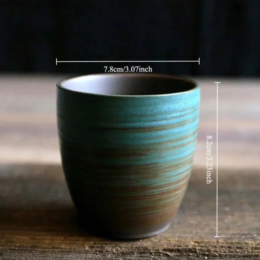 Stoneware Coffee Mug Kiln Fired Gradient Large Water Cup