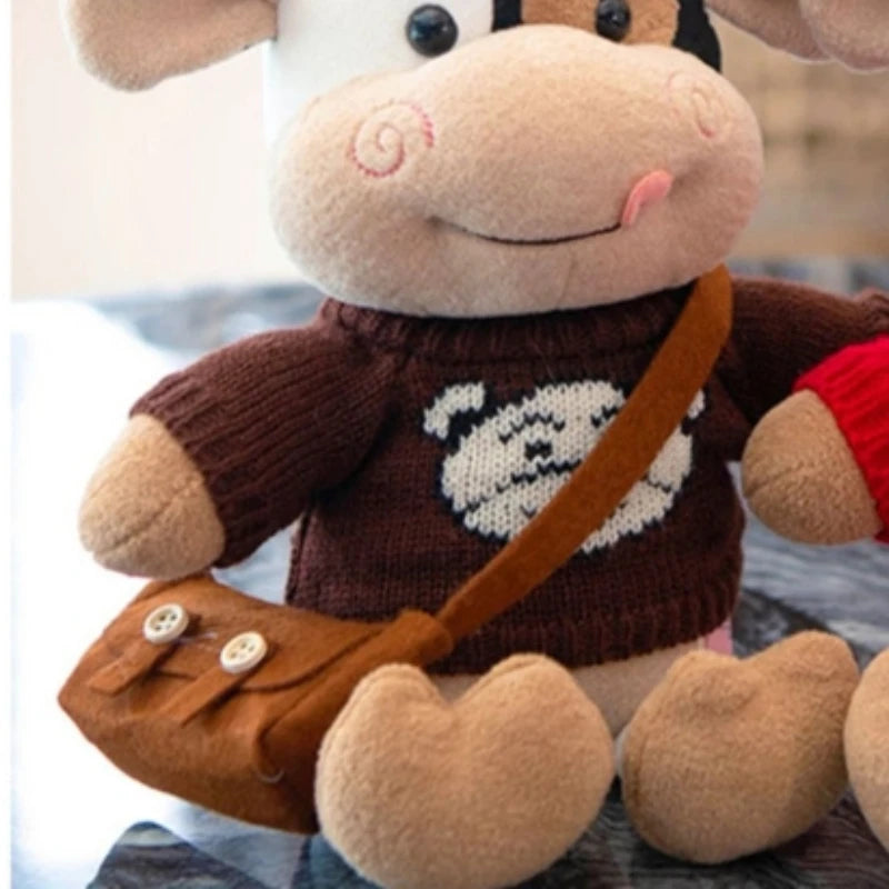 26cm Cute Cow Plush Pillow Soft Stuffed Animal Toy