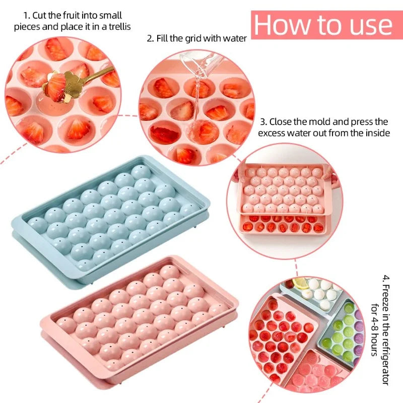 33 Ice Ball Hockey PP Mold Frozen Whiskey Ball