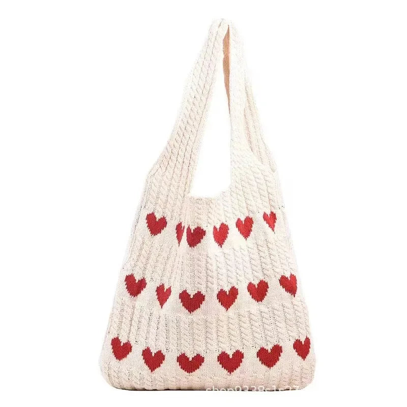 Women’s Handmade Knitted Shoulder Bag Summer Underarm Purse
