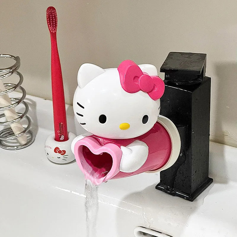 Hello Kitty Faucet Extender Splash Proof Sink Water Tap Extension Cute Bathroom Accessory