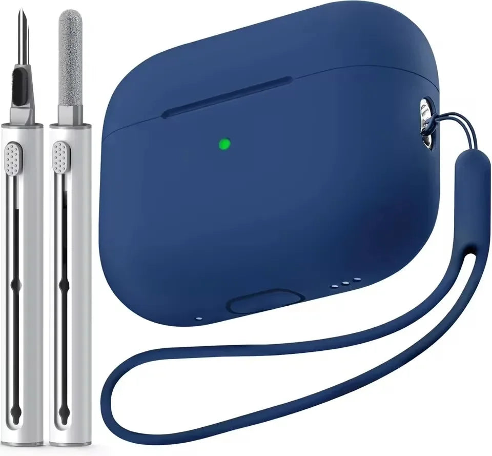 AirPods Pro 2 Case with Cleaning Pen Kit Silicone Protective Cover for AirPods Pro 1 2 Shockproof Wireless Charging Earbuds Case