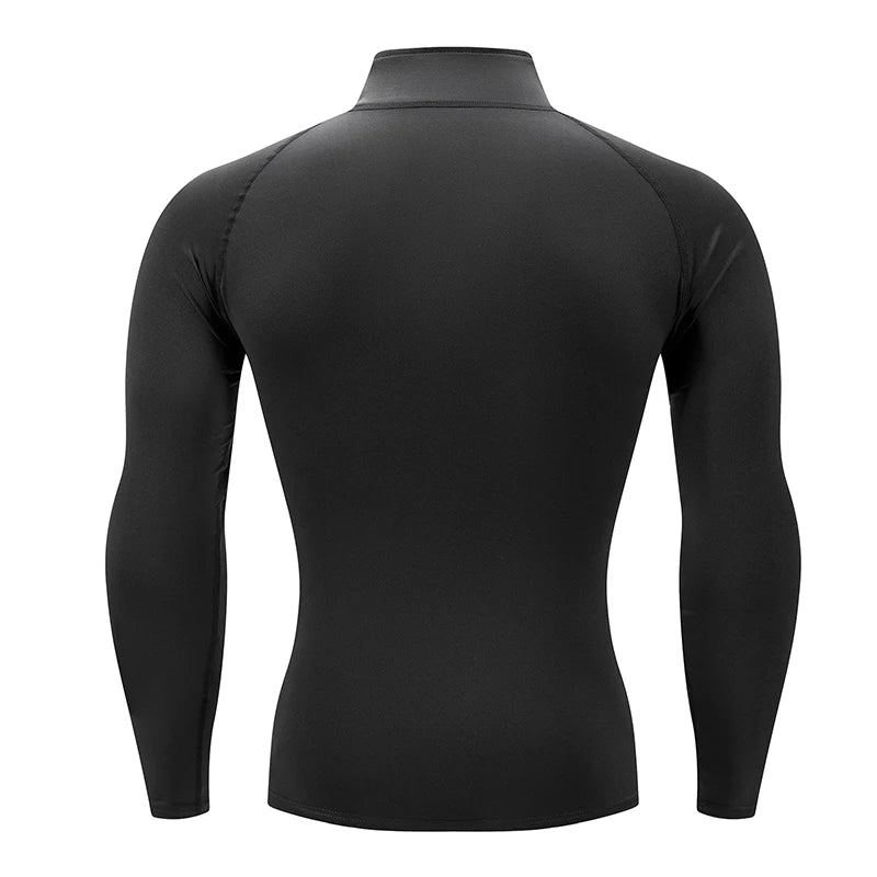 Men Compression Long Sleeve Gym T Shirt Slim Fit Running Fitness Sports Top