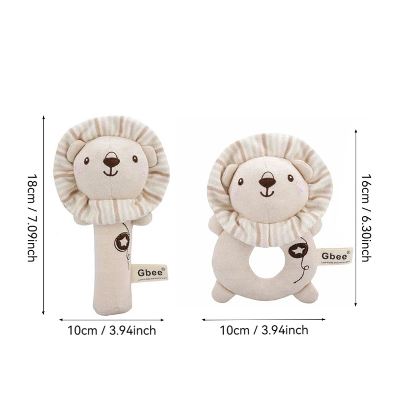 Organic Cotton Baby Hand Rattle Soothing Toy