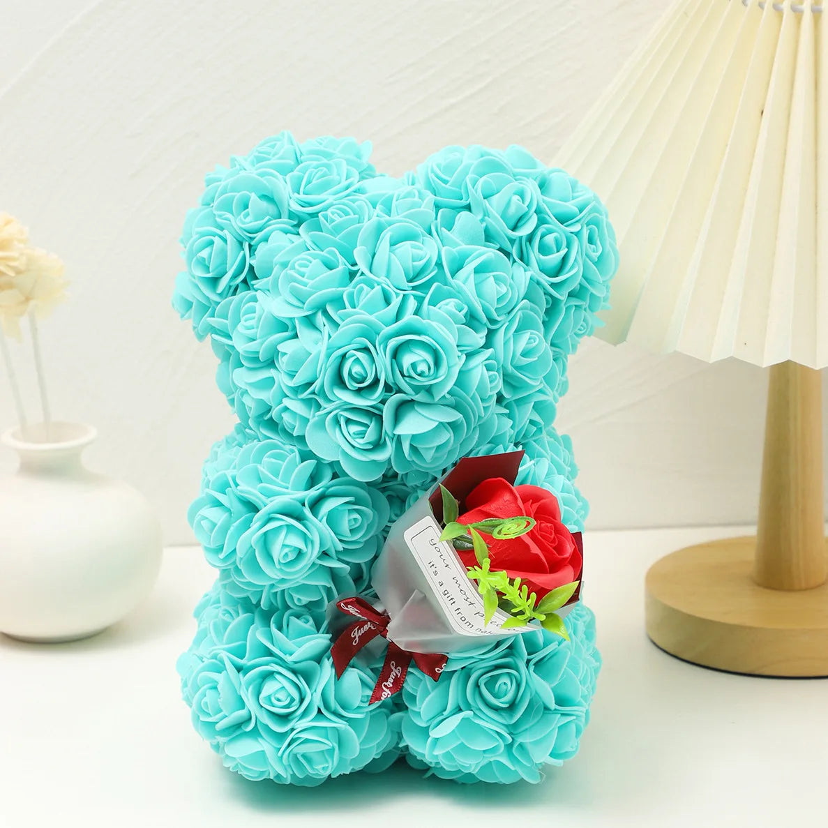 Teddy Bear Foam Rose Bouquet for Mother’s Day Gift