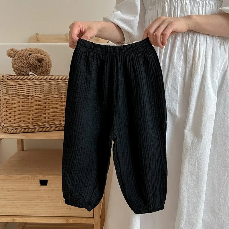 Kids Anti Mosquito Pants Lightweight Loose Summer Trousers for Boys & Girls